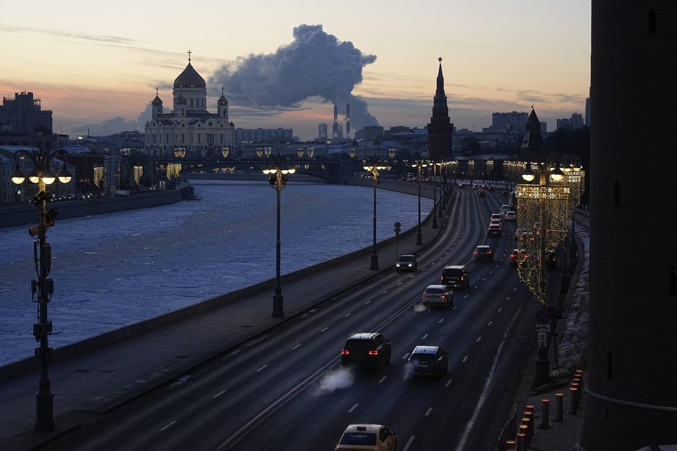 Zima „jak v Rusku&#34;: Mrazy udeřily i v Moskvě (4.1.2024).