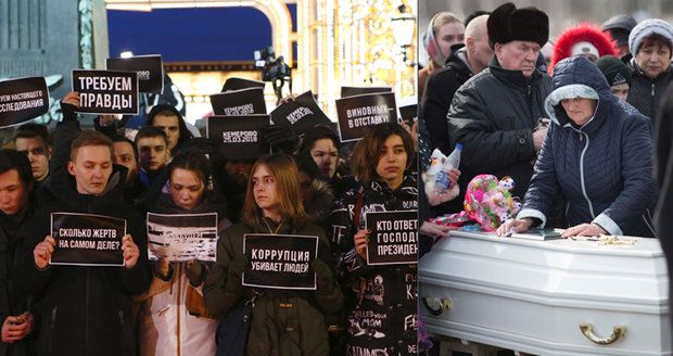 Bílé rakve a plyšáci. Na Sibiři pohřbili první ze 41 uhořelých dětí. Ty, které šlo identifikovat