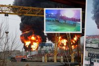Ukrajinská odveta a obří požár v Rusku: Dva vrtulníky zaútočily na zásobníky s ropou