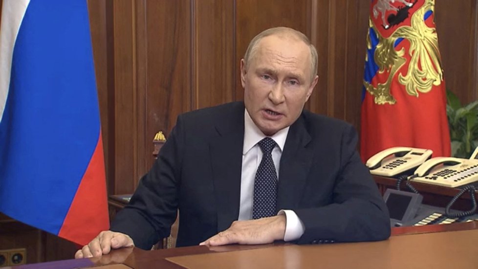 Ruský prezident Vladimír Putin: Vyhlášení částečné mobilizace (21. 9. 2022)