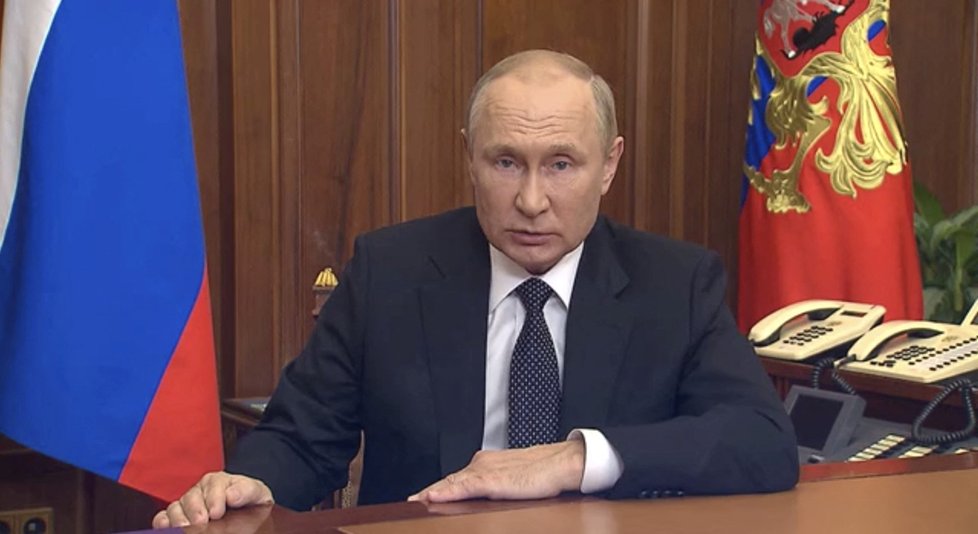 Ruský prezident Vladimir Putin: Vyhlášení částečné mobilizace (21. 9. 2022)