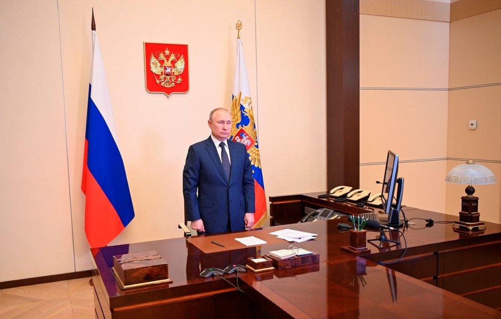 Ruský prezident Vladimir Putin (4. 3. 2022)