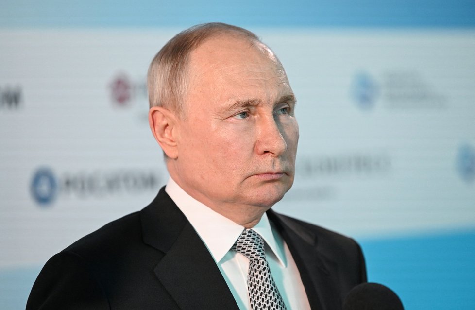 Ruský prezident Vladimir Putin navštívil výstavu kvantových technologií v Moskvě (13.7.2023).