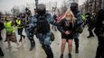Při protestech na podporu Navalného bylo zatčeno přes 1000 lidí, (23.01.2021).