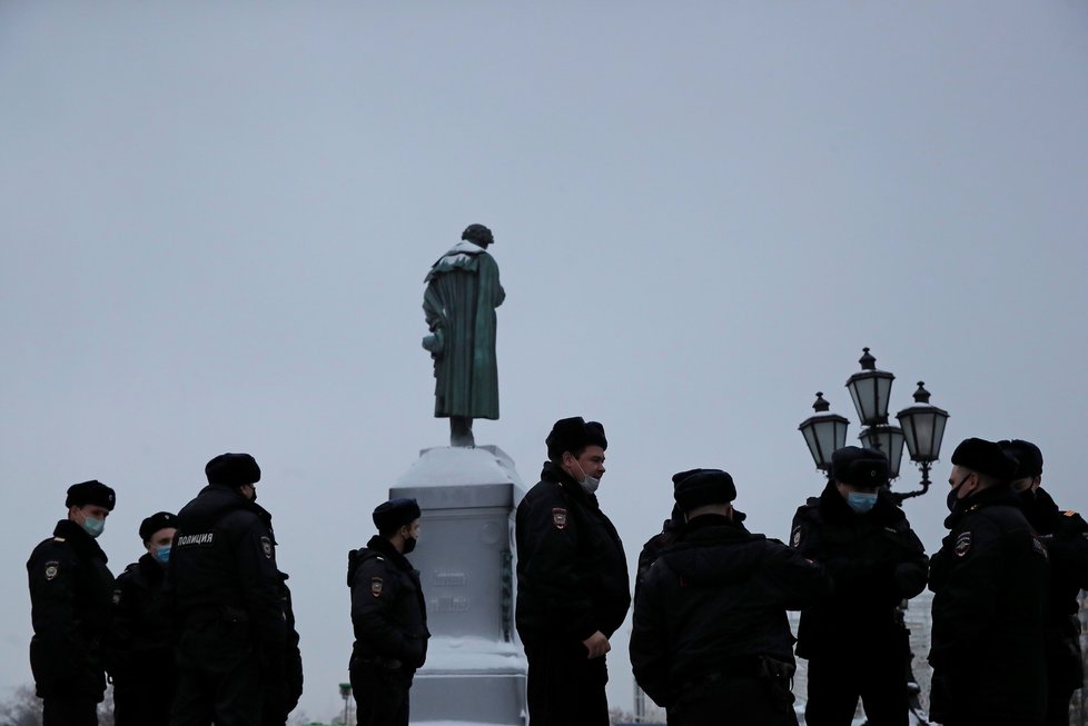 Desítky lidí byly zatčeny v Rusku při demonstracích na podporu opozičního předáka Alexeje Navalného, (23.01.2021).