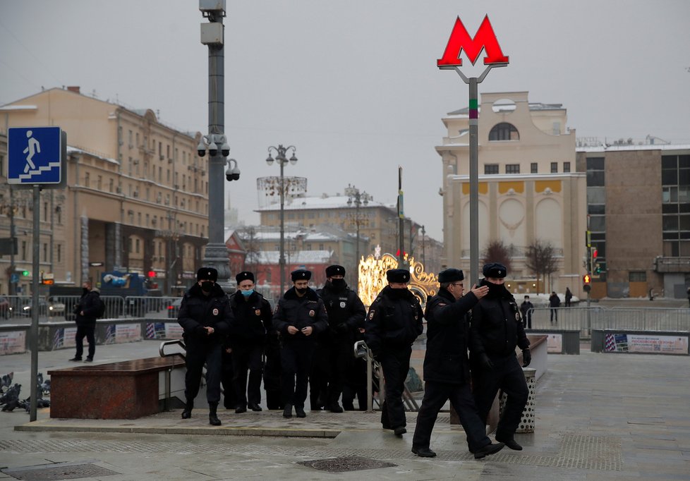 Desítky lidí byly zatčeny v Rusku při demonstracích na podporu opozičního předáka Alexeje Navalného, (23.01.2021).