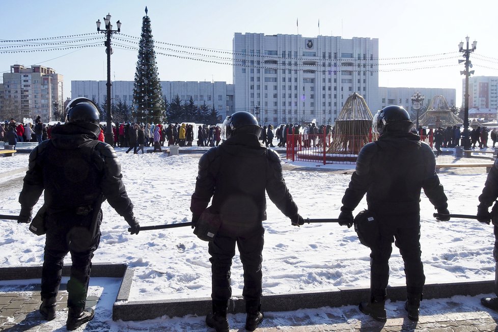 Desítky lidí byly zatčeny v Rusku při demonstracích na podporu opozičního předáka Alexeje Navalného, (23.01.2021).
