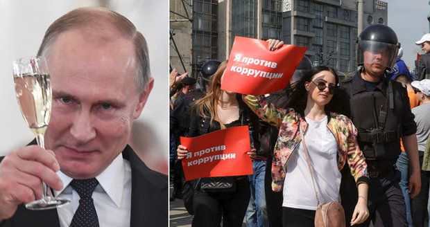 „Pryč s carem!“ Proti Putinovi vyšli Rusové do ulic. Přes 1000 lidí zatkli