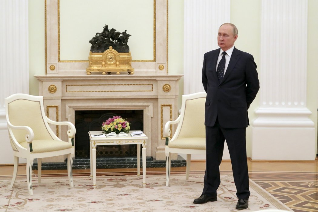 Reprezentativní prostory v Kremlu využívá Putin k vítání státníků.