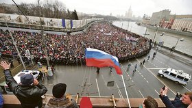 Včerejší demonstrace odpůrců Kremlu v Moskvě.