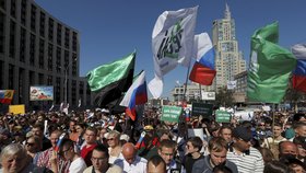 Ruské protesty proti reformě penzí.