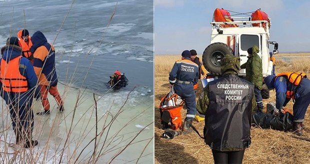 Pětičlenná rodina si chtěla zkrátit cestu přes led, který se s nimi propadl: Záchranáři z vody vylovili tři dětská tělíčka!