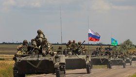 Ruský konvoj v Záporožské oblasti