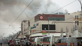 Požár obchodního centra v sibiřském městě Kemerovo