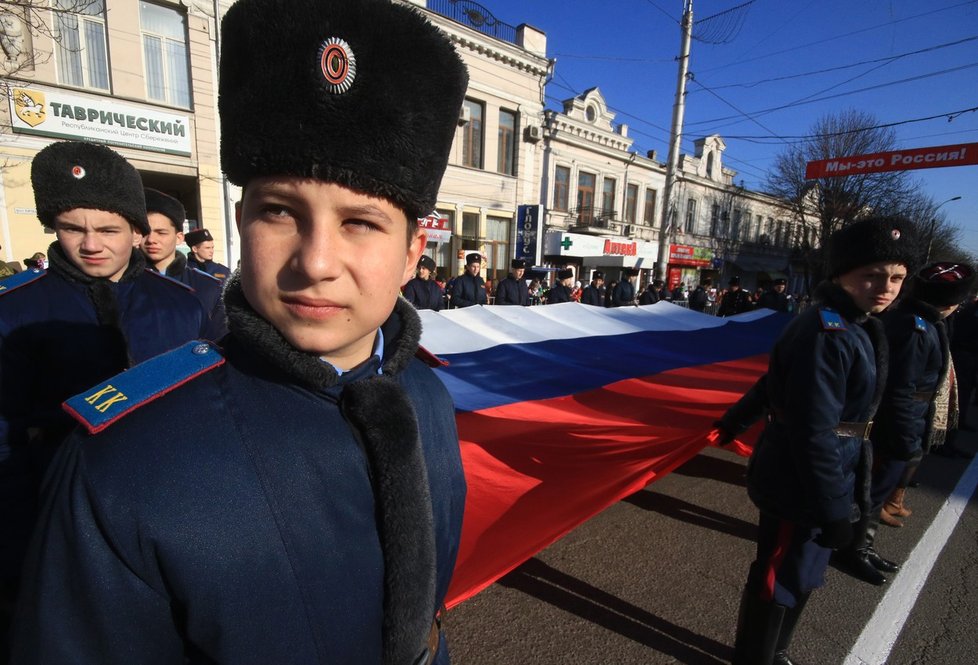 Na Krymu se slavilo výročí &#34;sjednocení&#34; s Ruskem.