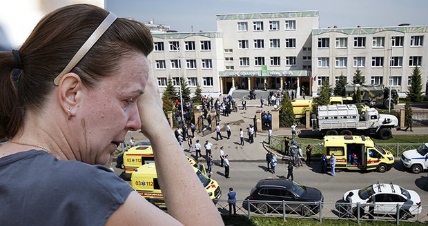Po střelbě v Kazani zemřelo sedm dětí a učitelka. Ve škole útočilo „monstrum“, bývalý žák