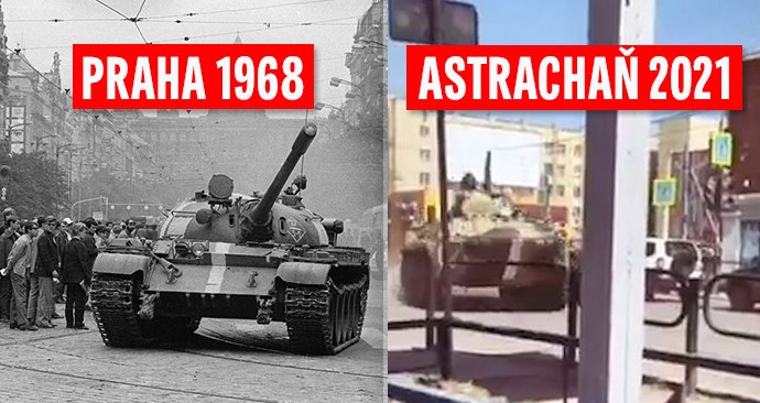 Co chystají Rusové? Tanky pomalovali stejně tak, jako když v létě 1968 vpadli do Československa.