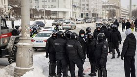 Protesty proti invazi Ukrajiny v Rusku (6. 3. 2022)