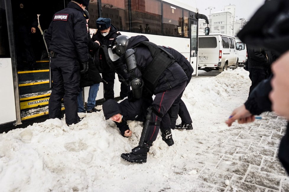 Protesty proti invazi Ukrajiny v Rusku (6.3.2022)