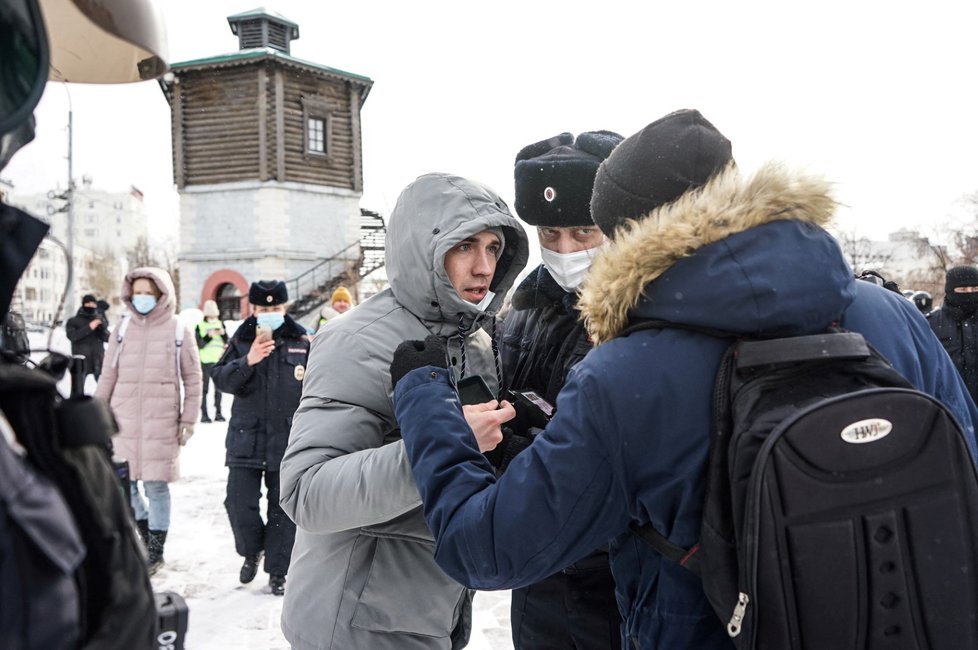 Protesty proti invazi Ukrajiny v Rusku (6.3.2022)