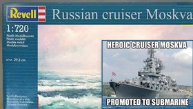 Vtipy na potopenou ruskou válečnou loď Moskva