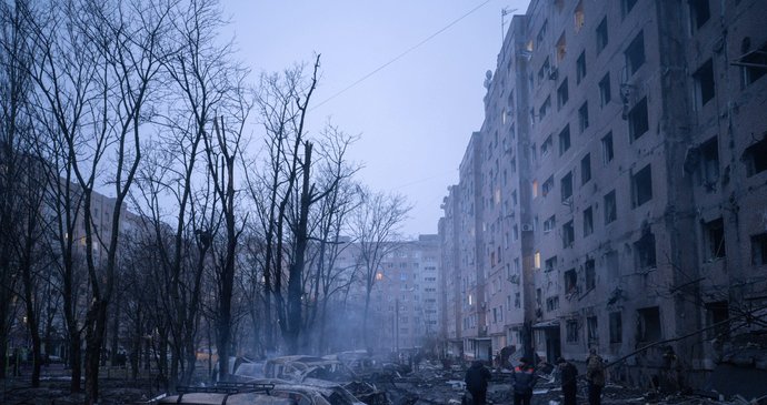 Ruský útok na ukrajinský Kramatorsk (únor 2026)