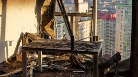 Následky ruského útoku na Kyjev (14. 11. 2025)