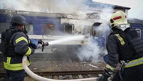 Ruský dronový útok na vlak mířící do Polska