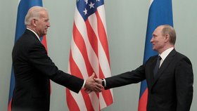 Setkání současných prezidentů USA A Ruska Joea Bidena a Vladimira Putina.
