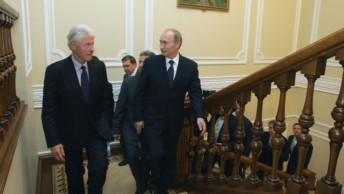 Bill Clinton a Vladimir Putin
