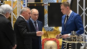 Raketová a kosmická korporace Energija S. P. Koroljova u Moskvy přivítala prezidenta Vladimira Putina (26.10.2023).
