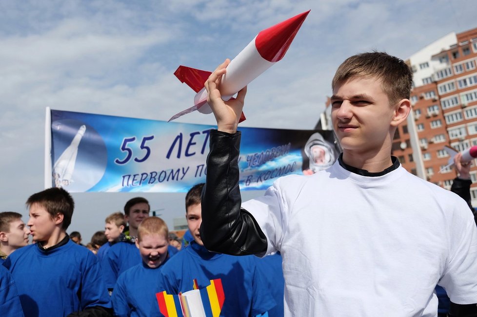 Oslavy dne kosmonautiky v ruské Samaře