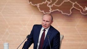 Ruský prezident Vladimir Putin na výroční tiskové konferenci (19. 12. 2019)