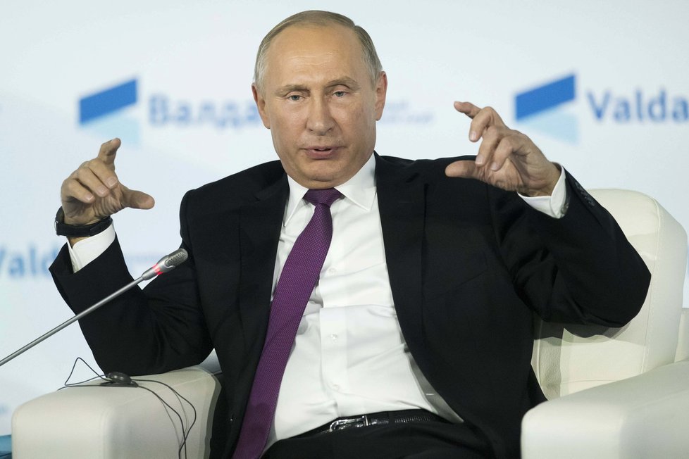 Ruský prezident Vladimir Putin na diskuzním fóru v Soči