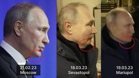 Porovnání údajných dvojníků Vladimira Putina