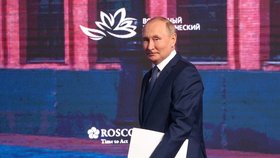 Ruský prezident Vladimir Putin na východním ekonomickém fóru (7.9.2022)