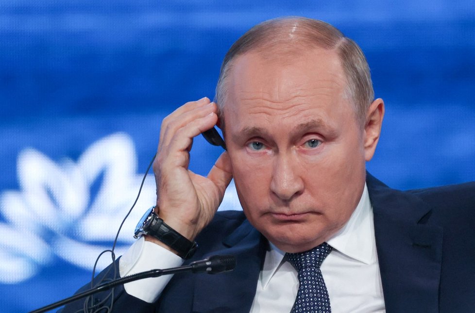 Ruský prezident Vladimir Putin na východním ekonomickém fóru (7. 9. 2022)