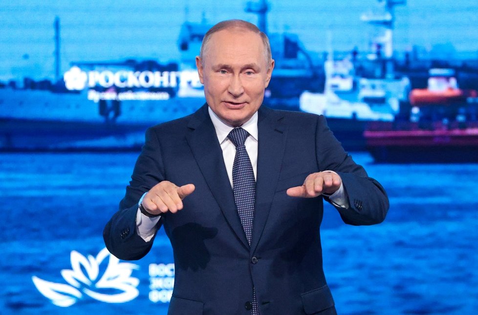 Ruský prezident Vladimir Putin na východním ekonomickém fóru (7.9.2022)