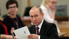 Vladimir Putin během prezidentských voleb