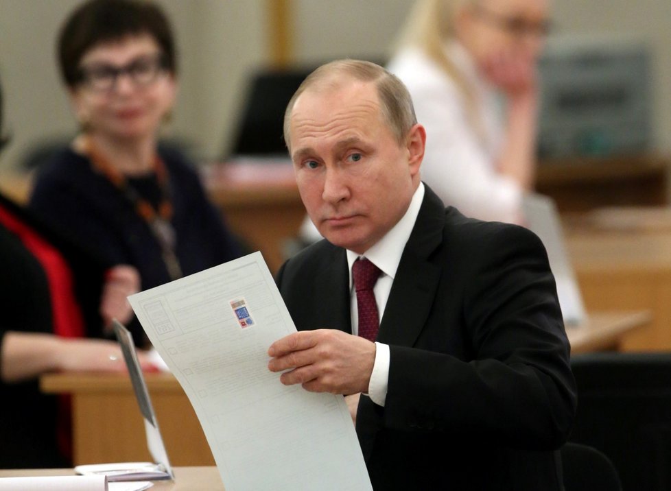 Vladimir Putin během prezidentských voleb