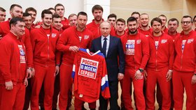 Prezident Vladimir Putin a ruští sportovci