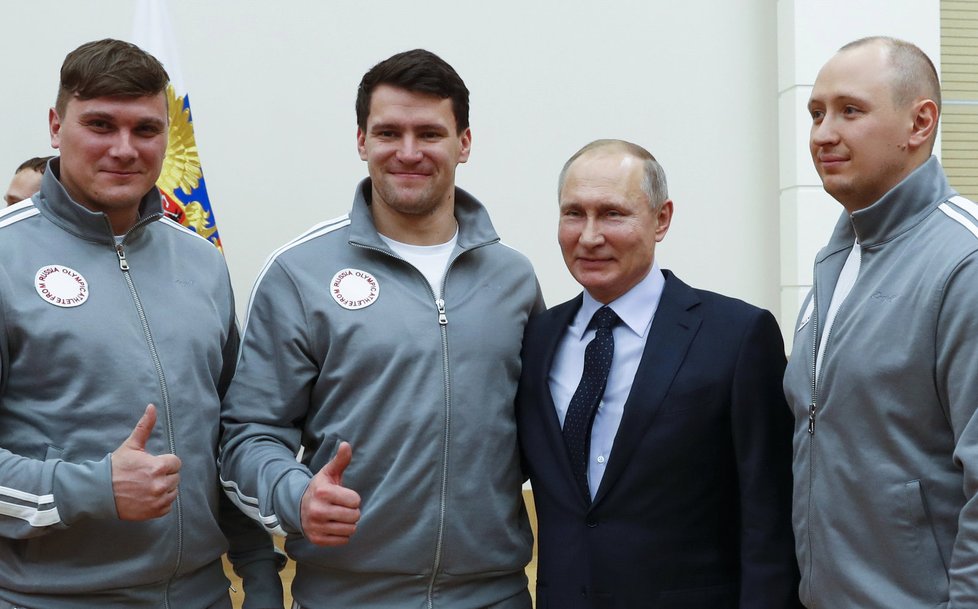 Prezident Vladimir Putin a ruští sportovci