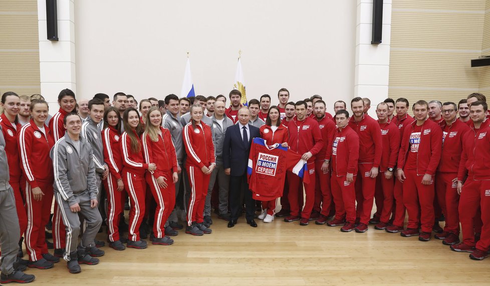 Prezident Vladimir Putin a ruští sportovci