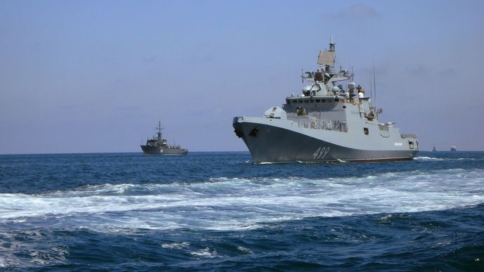 Není jasné, v jakém stavu je fregata Admirál Makarov po víkendovém útoku.