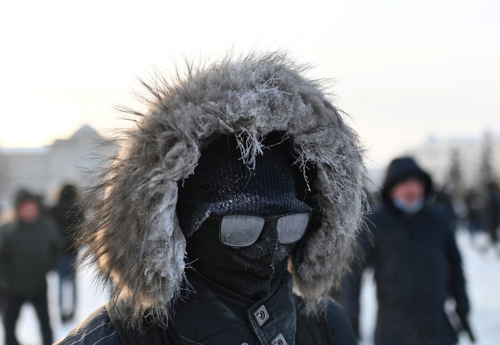 Při demonstracích na podporu Navalného bylo zatčeno přes 300 lidí, (23.01.2021).