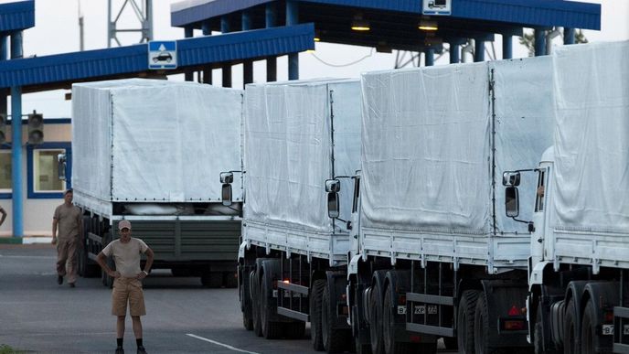 Ruský humanitární konvoj míří k odbavení