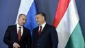 Ruský prezident Vladimir Putin a maďarský premiér Viktor Orbán