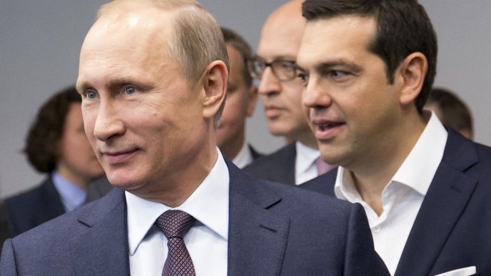Ruský prezident Vladimir Putin a řecký premiér Alexis Tsipras