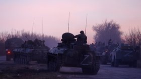 Ruská okupační armáda u ukrajinského Mariupolu (28.3.2022)