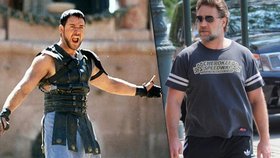 Herec Russell Crowe se změnil z namakaného Gladiátora na pupkatého strejdu